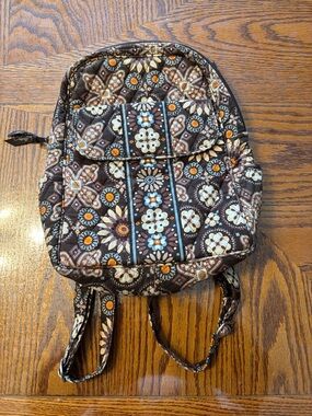 Vera Bradley Floral Mini Backpack - Brown Multi